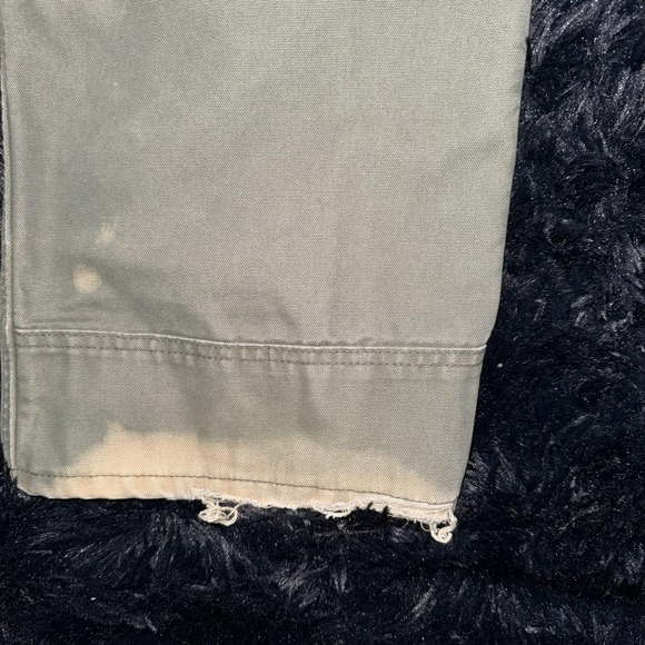 Dickies Overalls Womens 18 Green Bib Workwear Carpenter Utility Pockets Khaki - Picture 12 of 13